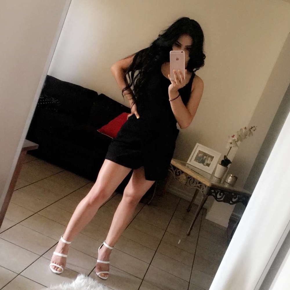 Black Slit Skirt